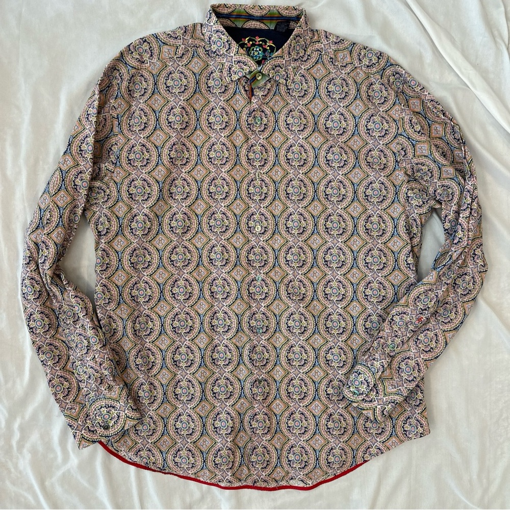 Robert Graham Kaleidoscope Pattern Shirt Knowledge Wisdom Truth Size XXL 2XL